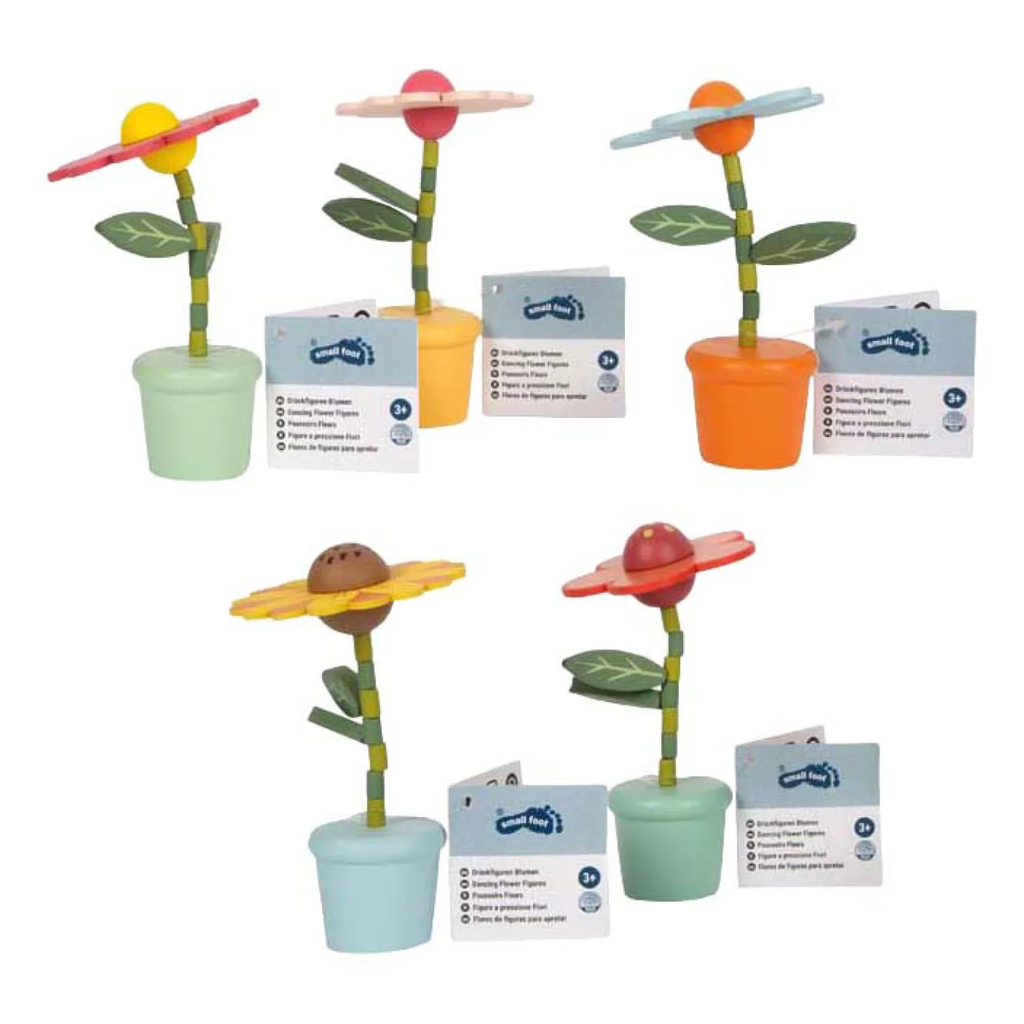 Small Foot - Houten Dansende Bloemenfiguren - 10st.