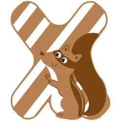 Small Foot - Houten Dieren Kinderletter - X