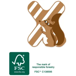 Small Foot - Houten Dieren Kinderletter - X