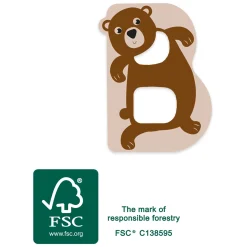 Small Foot - Houten Dieren Kinderletter - B