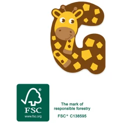 Small Foot - Houten Dieren Kinderletter - G