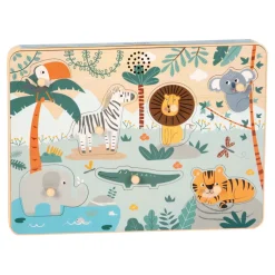 Small Foot - Houten Dierengeluiden Puzzel Safari