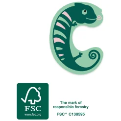 Small Foot - Houten Dieren Kinderletter - C