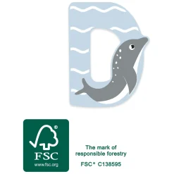 Small Foot - Houten Dieren Kinderletter - D