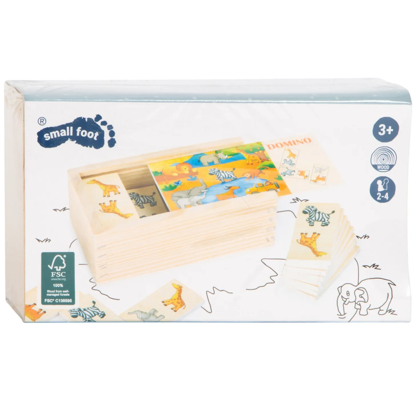 Small Foot - Houten Dominospel Safari