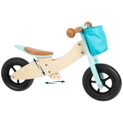 Small Foot - Houten Driewieler en Loopfiets 2in1 Maxi Turquoise