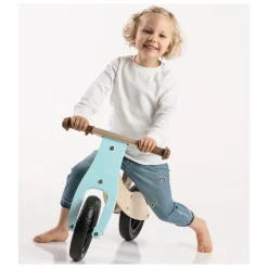 Small Foot - Houten Driewieler en Loopfiets 2in1 Maxi Turquoise