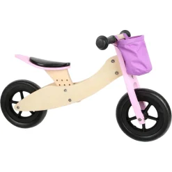 Small Foot  -  Houten Driewieler en Loopfiets 2in1 Maxi Roze