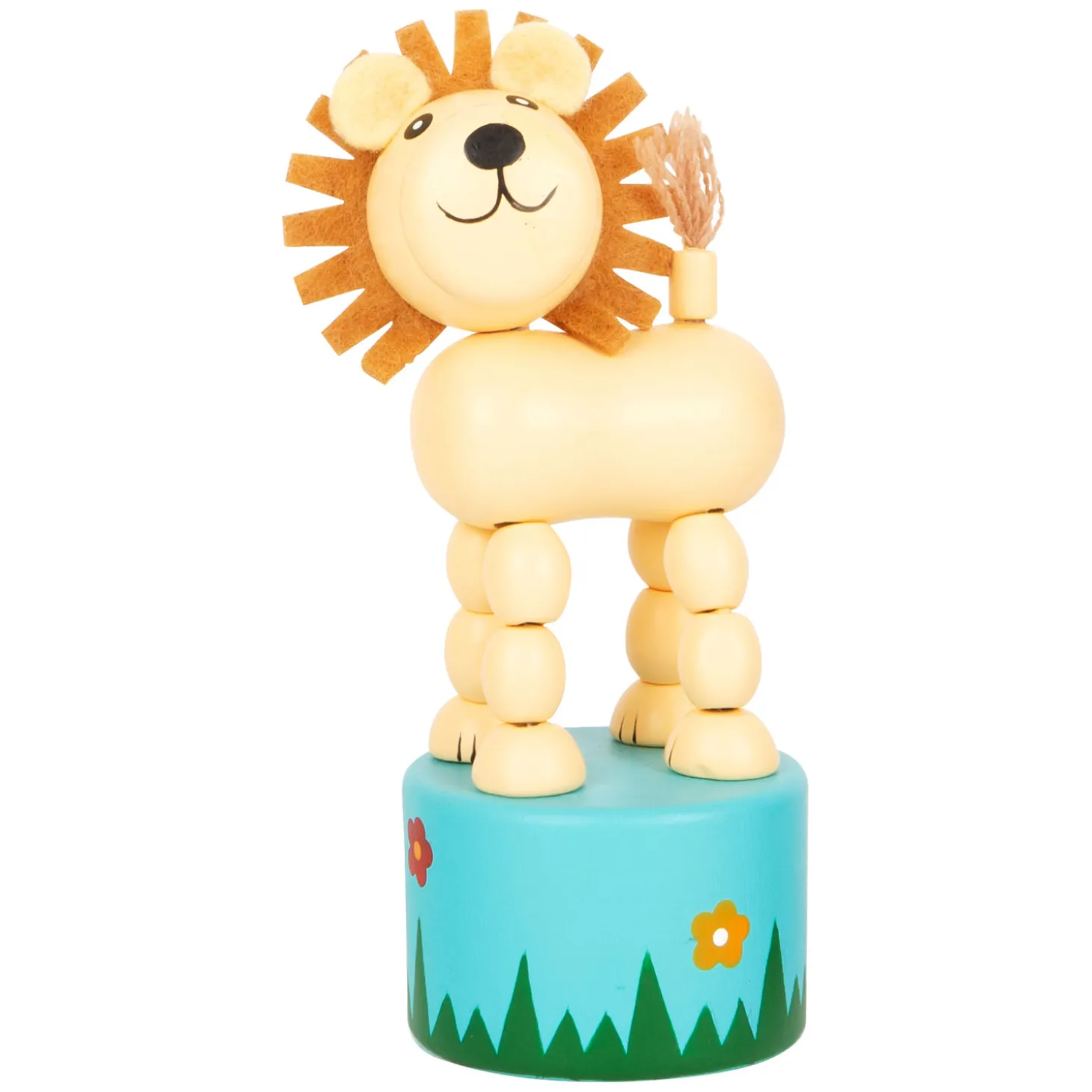 Small Foot - Houten Drukfiguur Wilde Dieren, Set van 6