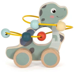 Small Foot - Houten Duwfiguur Motoriekspiraal Dino