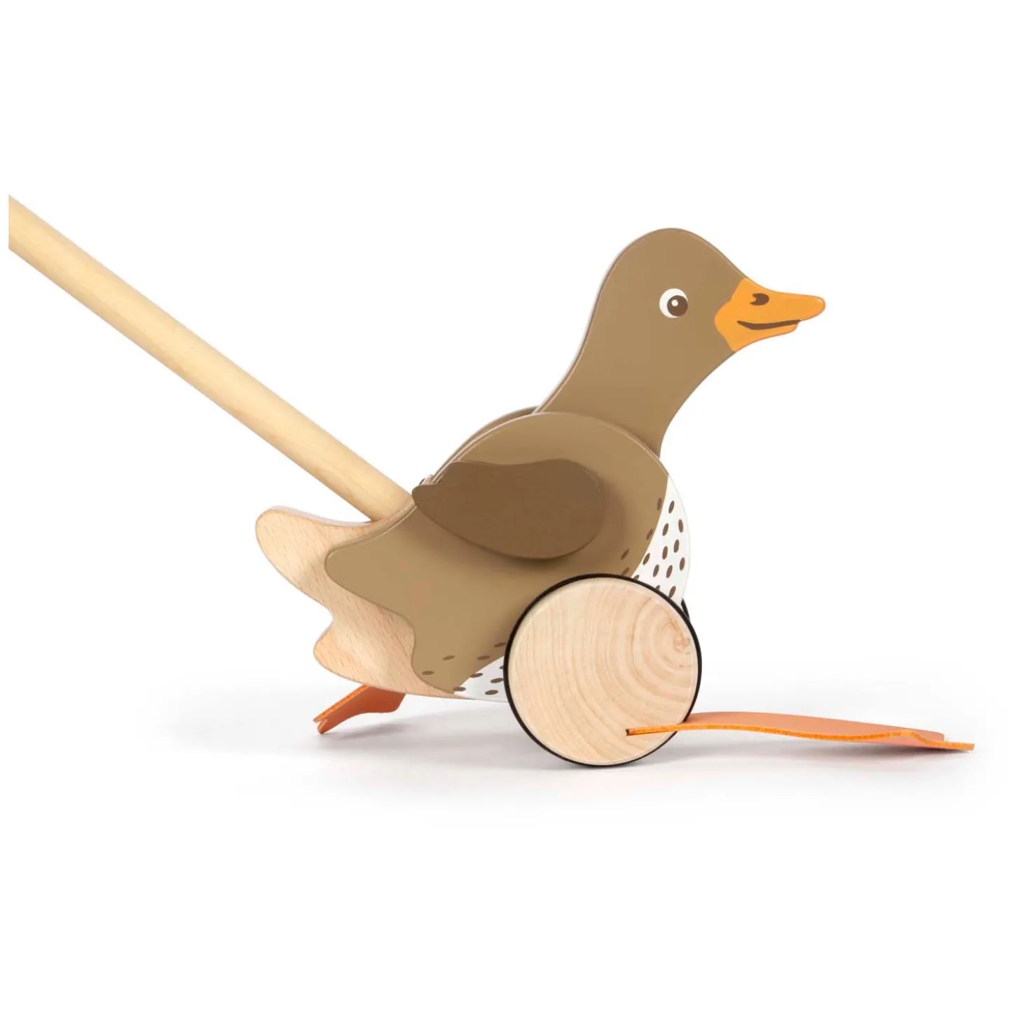 Small Foot - Houten Duwfiguur Eend met Bewegende Kop