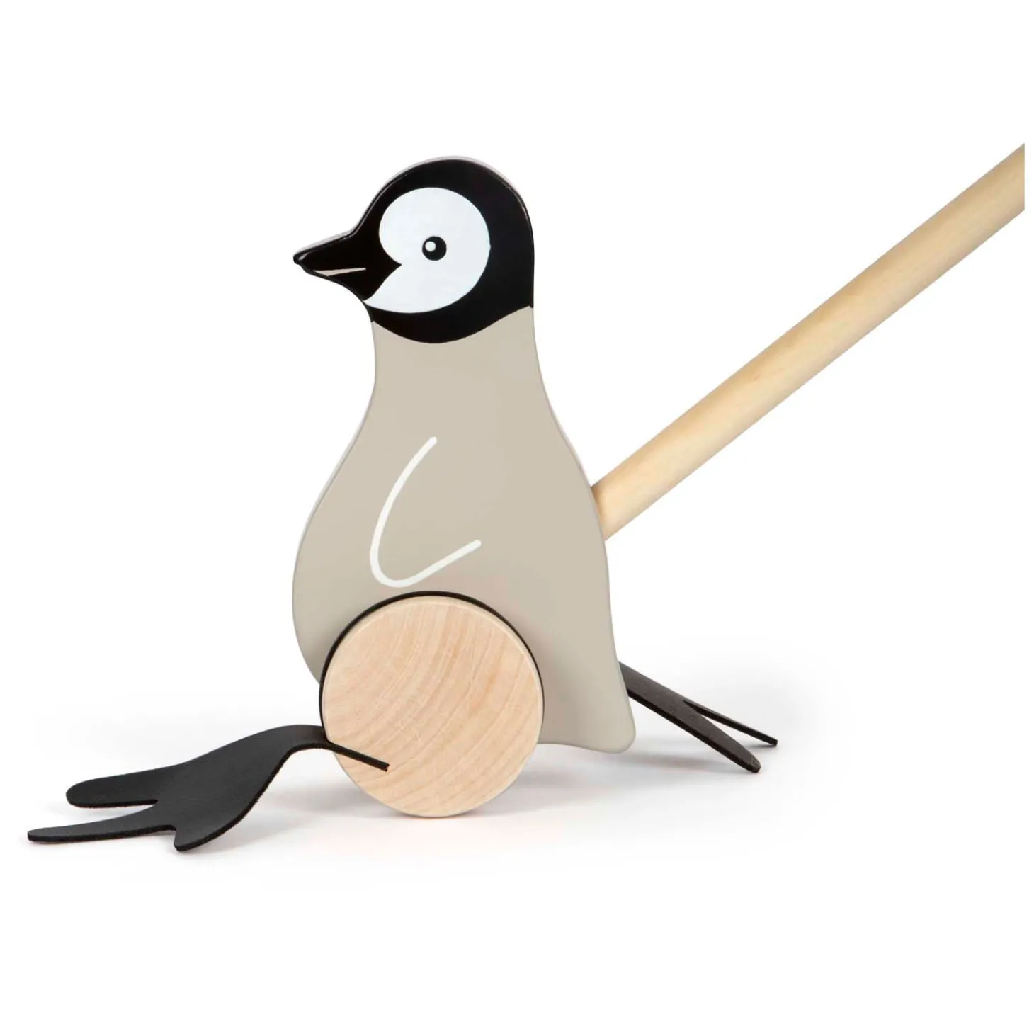 Small Foot - Houten Duwfiguur Penguin