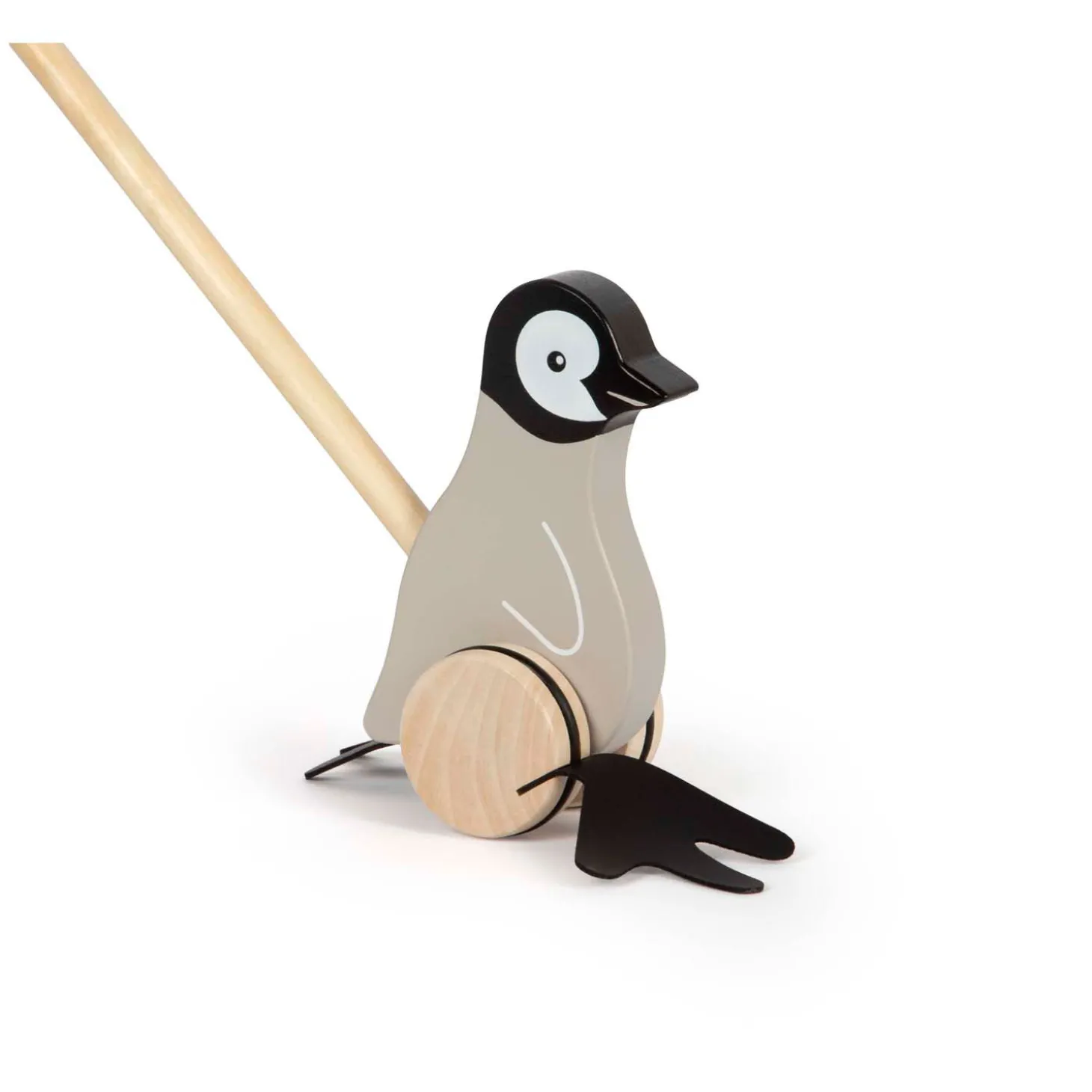 Small Foot - Houten Duwfiguur Penguin