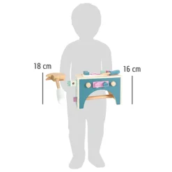 Small Foot  -  Houten Gereedschapskist Nordic 2in1, 28dlg.