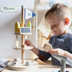 Small Foot  -  Houten Ijsjes met Houder, 15dlg.