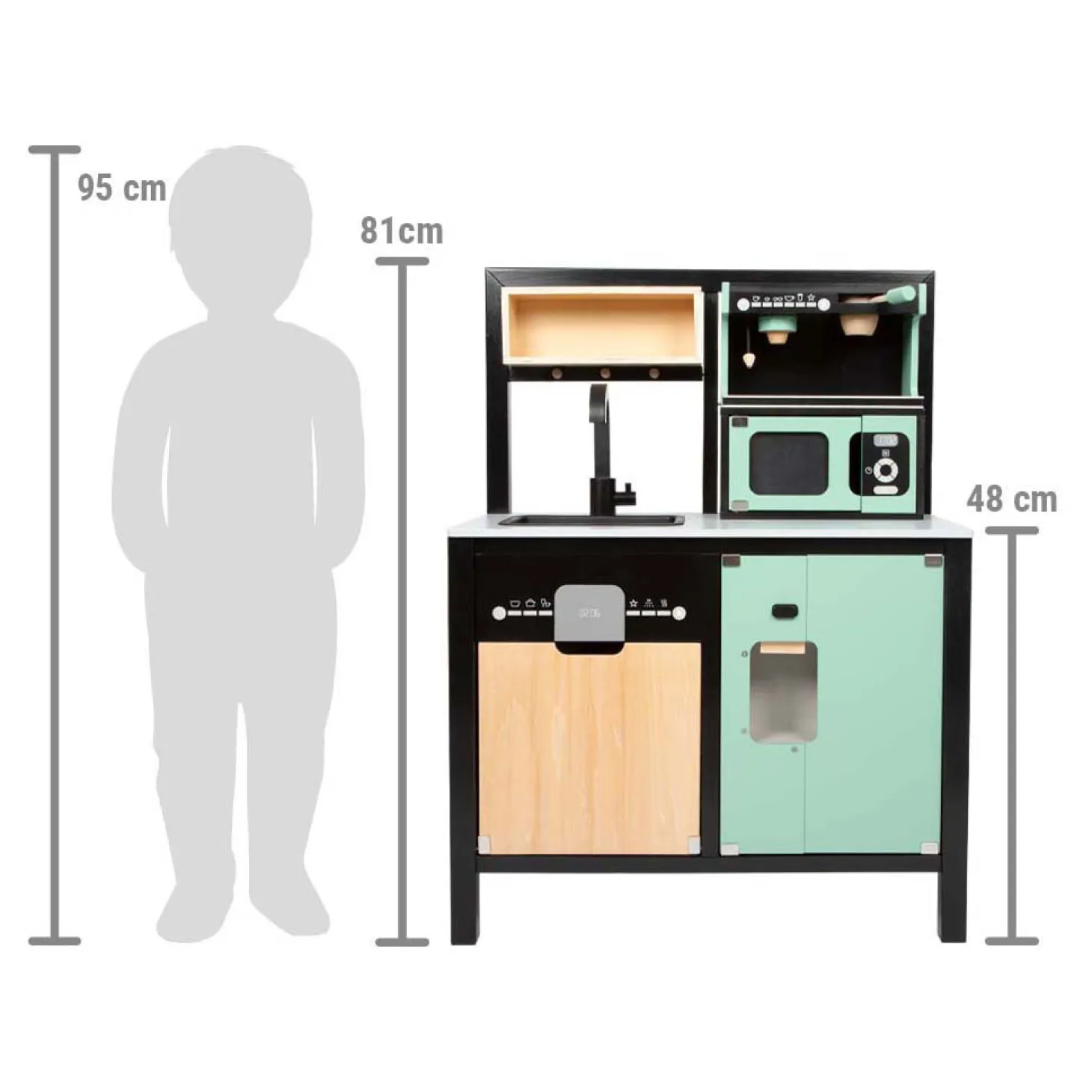 Small Foot - Houten Industriele Keuken met Keukeneiland, 18dlg.