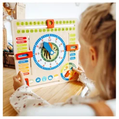 Small Foot - Houten Kalenderklok Seizoenen BIj (Duitstalig)