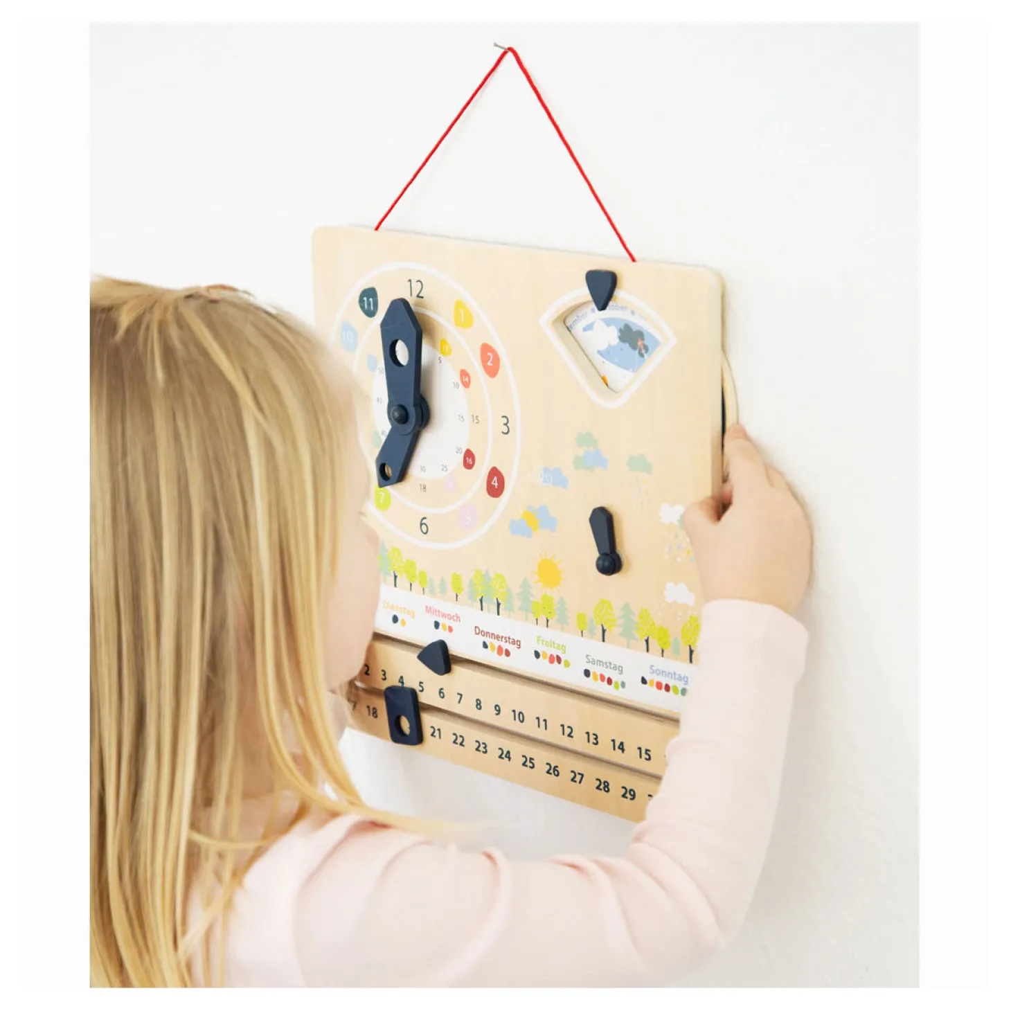 Small Foot - Houten Kalenderklok Seizoenen (Duitstalig)