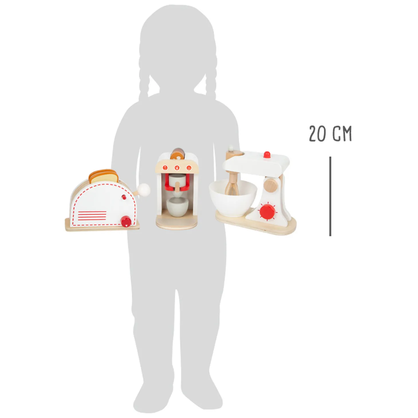 Small Foot - Houten keukenapparatenset, Set van 3