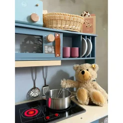 Small Foot - Houten Kinderkeuken Blauw, 7dlg.