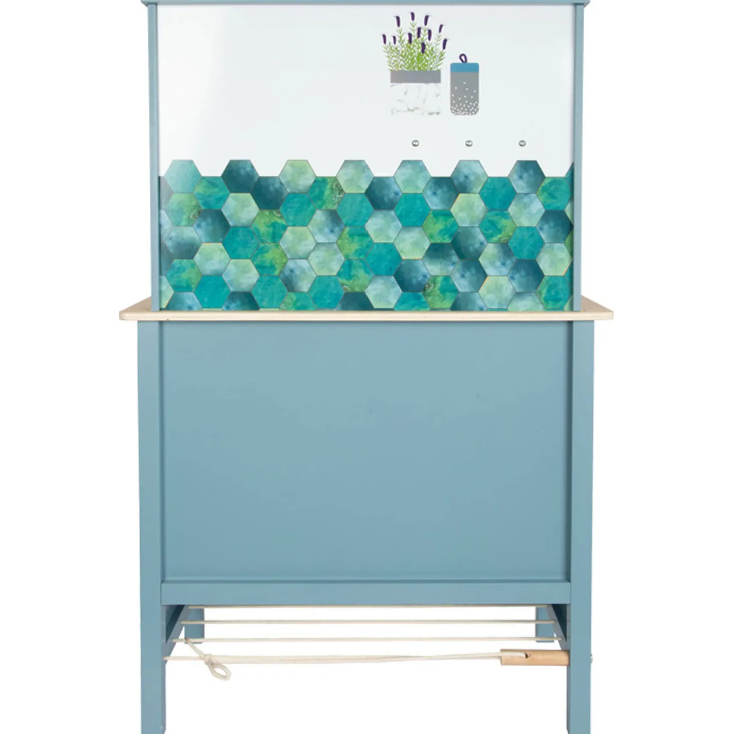 Small Foot - Houten Kinderkeuken Blauw, 7dlg.