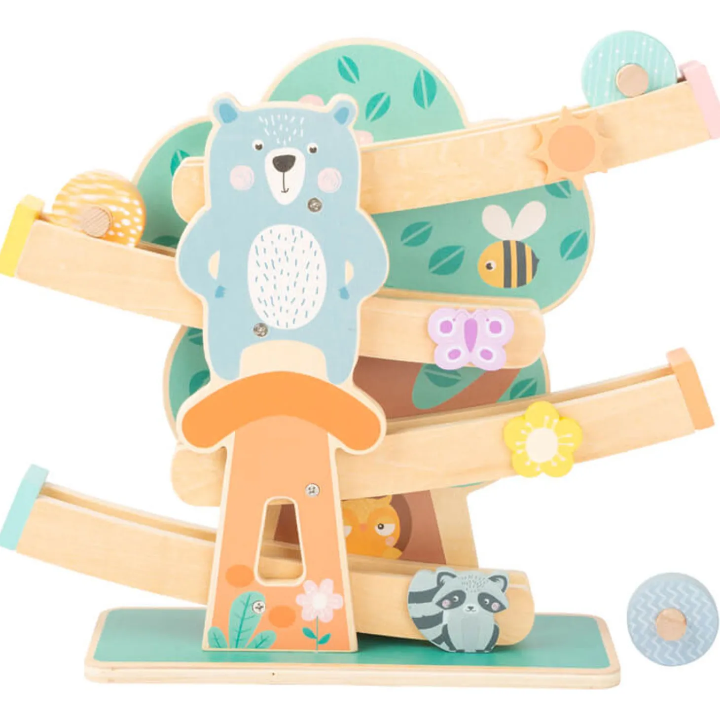 Small Foot - Houten Knikkerbaan Dieren Pastel