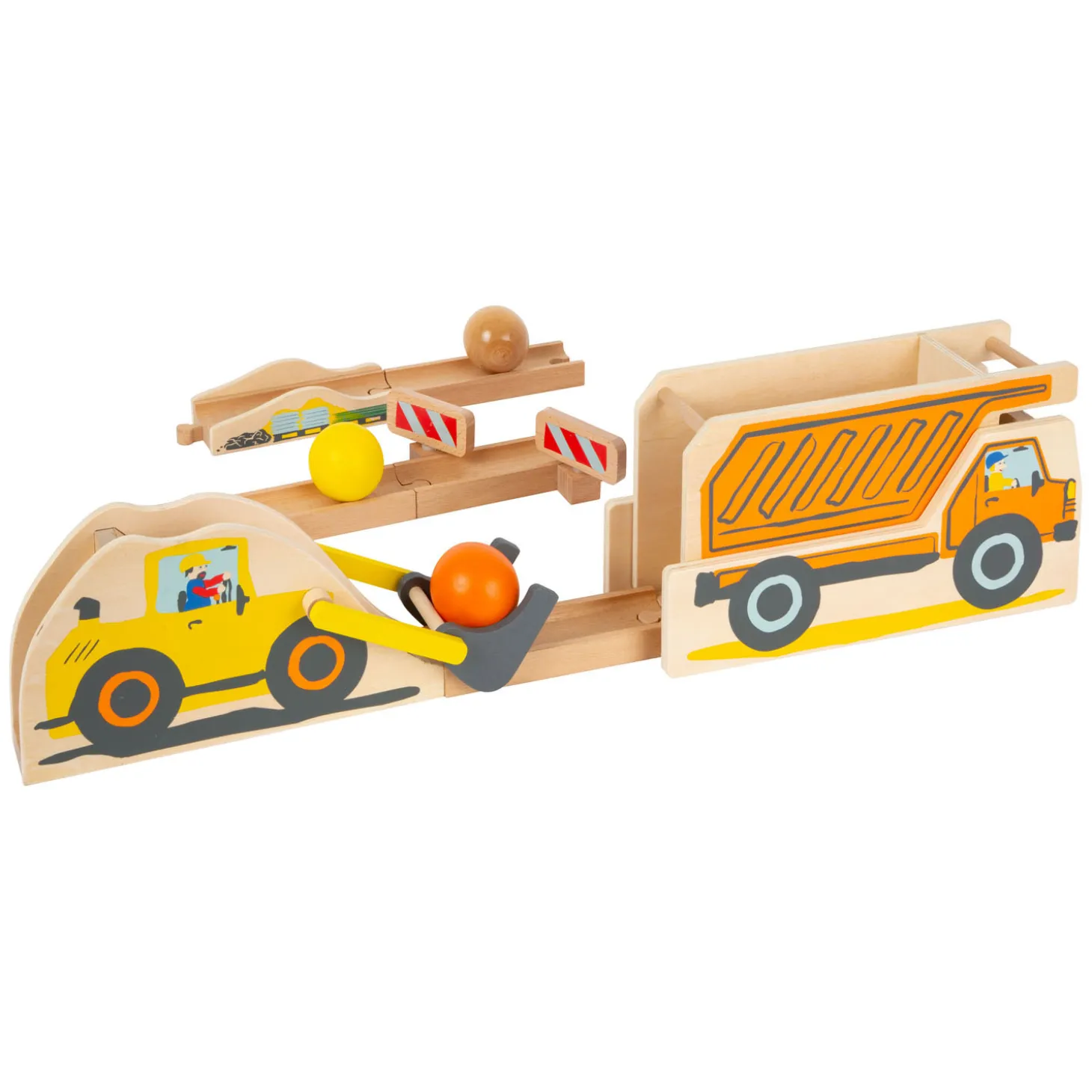 Small Foot - Houten Knikkerbaan Junior Bouwplaats, 10dlg.