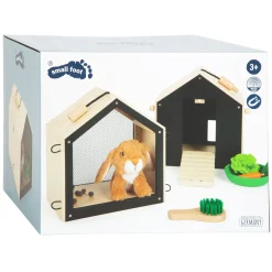 Small Foot - Houten Konijnenhok met Konijn Pluche, 15dlg.