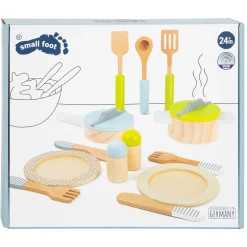 Small Foot - Houten Kookgerij en Servies Set, 15dlg.