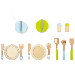 Small Foot - Houten Kookgerij en Servies Set, 15dlg.