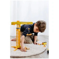 Small Foot - Houten Kraan Bouwplaats met Accessoires, 14dlg.