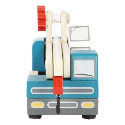 Small Foot -  Houten Kraanwagen Blauw met Pallet