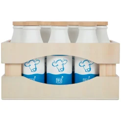 Small Foot - Houten Krat met Melkflessen, 12dlg.