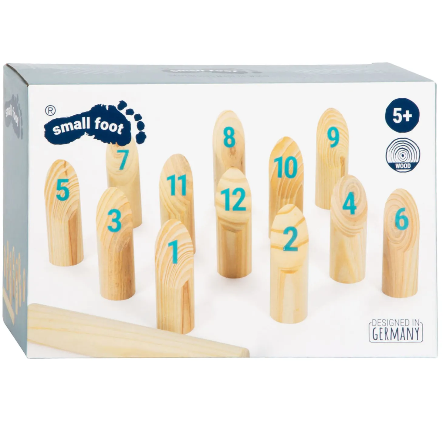 Small Foot - Houten Kubb met Nummers Werpspel in Tas, 13dlg.
