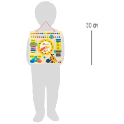 Small Foot - Houten Leerbord Klok Kijken Muis - Duitstalig