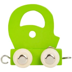 Small Foot - Houten Lettertrein Groen - Q - 12 stuks