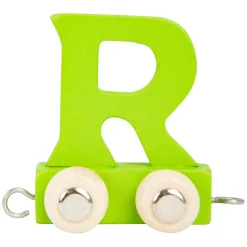 Small Foot - Houten Lettertrein Groen - R - 12 stuks