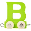 Small Foot - Houten Lettertrein Groen - B - 12 stuks