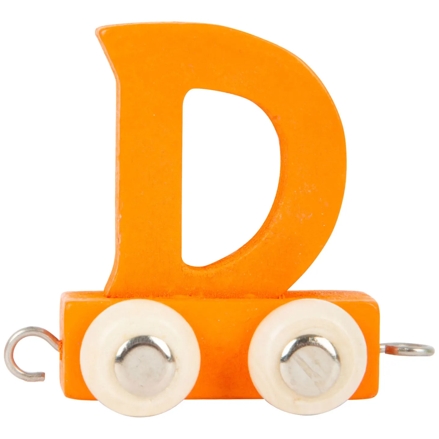 Small Foot - Houten Lettertrein Oranje - D - 12 stuks