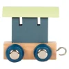 Small Foot - Houten Lettertrein Polar - Wagon Blauw Groen - 12 stuks