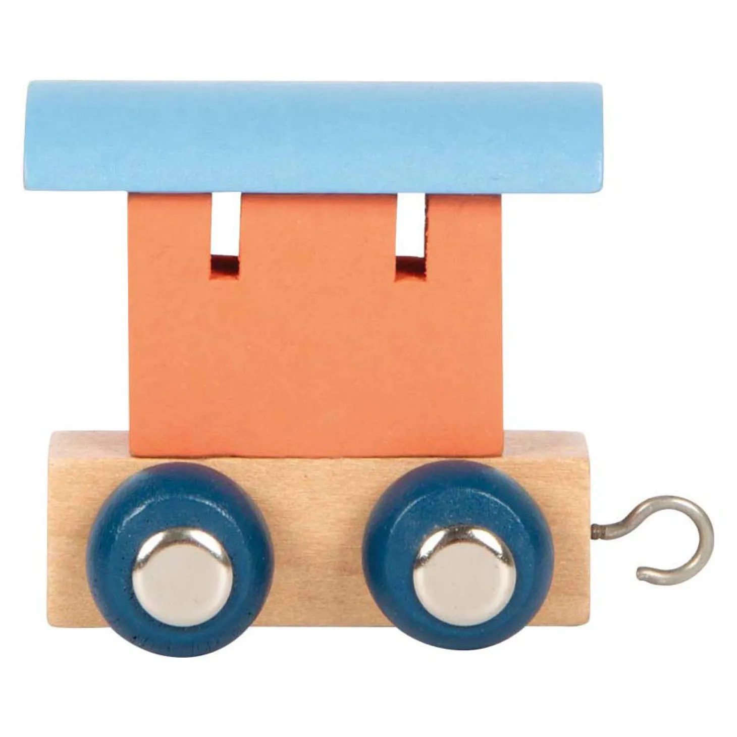 Small Foot - Houten Lettertrein Polar - Wagon Zalmroze Blauw