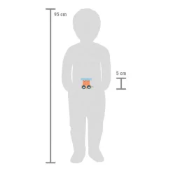 Small Foot - Houten Lettertrein Polar - Wagon Zalmroze Blauw