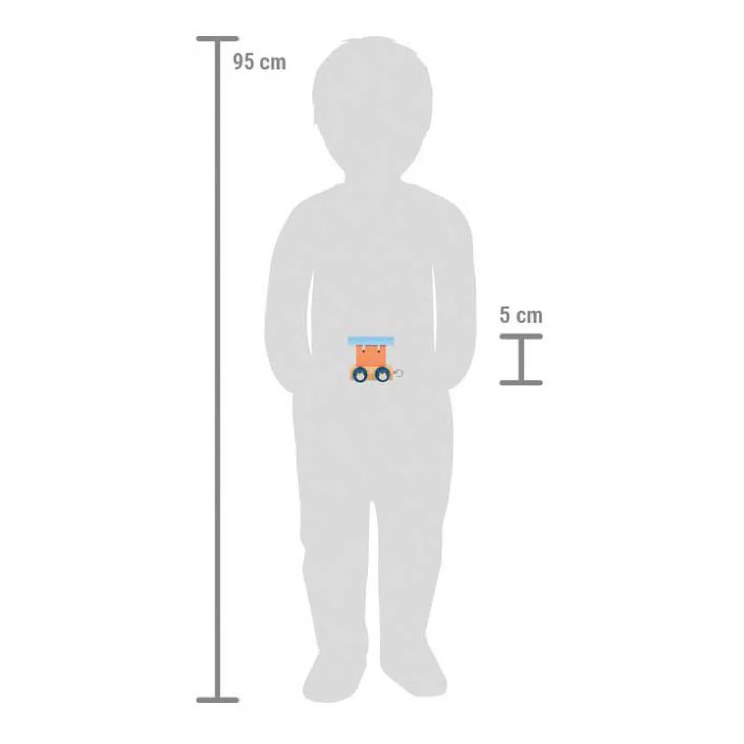 Small Foot - Houten Lettertrein Polar - Wagon Zalmroze Blauw