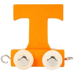 Small Foot - Houten Lettertrein Oranje - T - 12 stuks