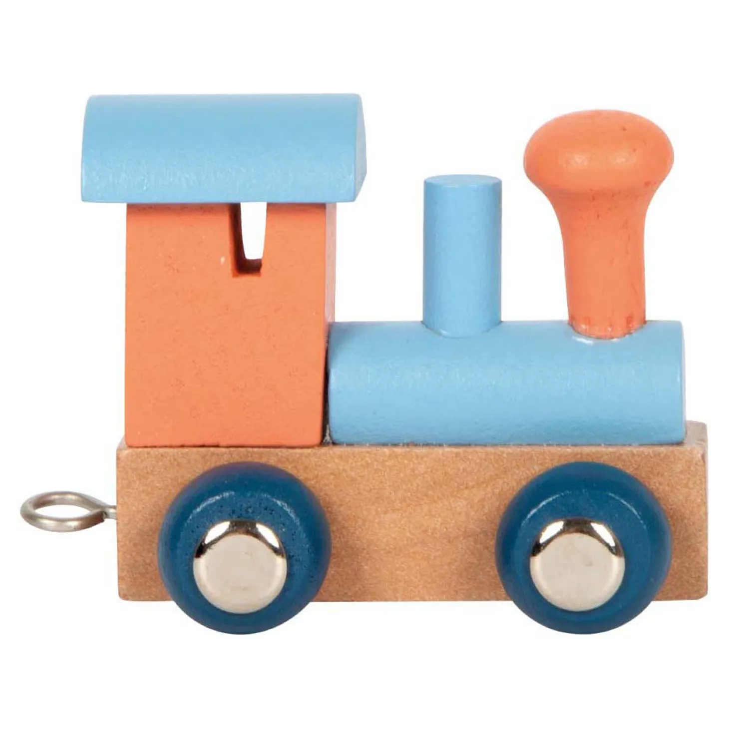 Small Foot - Houten Lettertrein Polar - Locomotief Zalmroze - 12 stuks