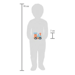 Small Foot - Houten Lettertrein Polar - Locomotief Zalmroze - 12 stuks