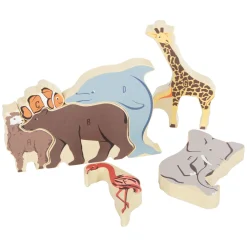 Small Foot - Houten Letter en Vormenpuzzel Dieren, 26st.