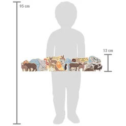 Small Foot - Houten Letter en Vormenpuzzel Dieren, 26st.