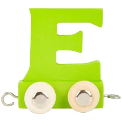 Small Foot - Houten Lettertrein Groen - E - 12 stuks