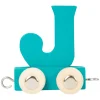 Small Foot - Houten Lettertrein Kleur - J
